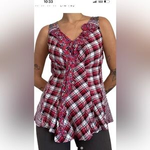 One September Anthropologie Women’s Size S Mixed Media 100% Cotton top